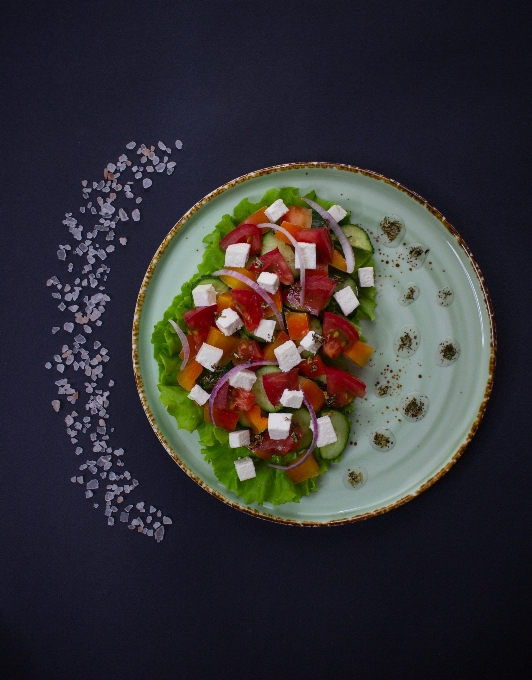 Ensalada verduras alimento griega
