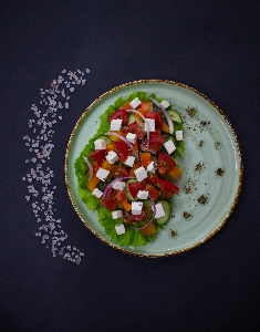 Salad vegetables food greek Photo