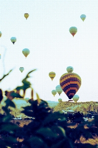 Foto Langit aerostat
 balon udara panas
 suasana