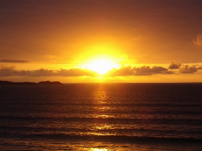 Sunset water cloud sky Photo