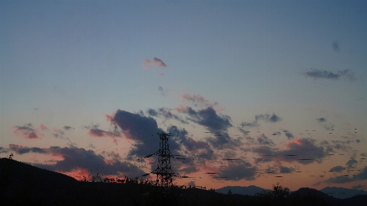 Sunset glow cloud sky Photo