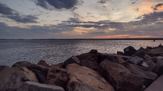 Sunset cloud water sky Photo