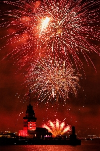 Natural fireworks atmosphere photograph Photo