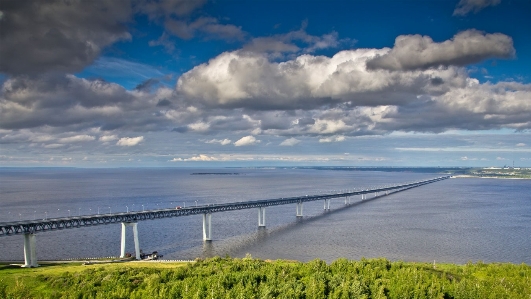 Bridge cloud sky water Photo