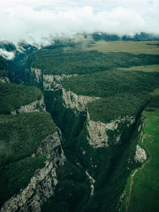 自然的 云 天空 山