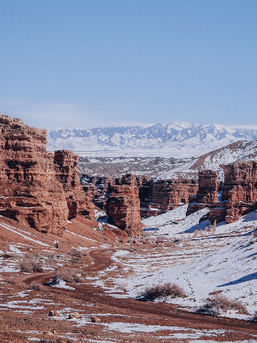 自然的 天空 雪 山