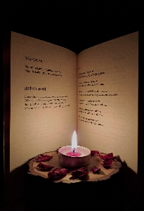 Book candle light wax Photo