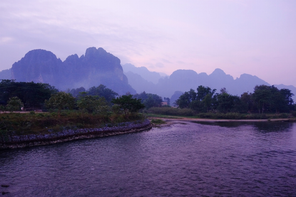 Vang vieng laos natural landscape river