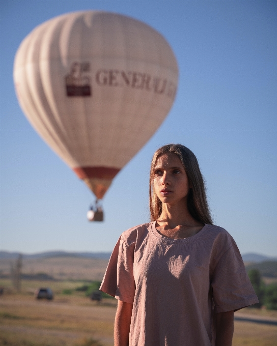 Femme ciel aérostat
 faire du ballon ascensionnel
