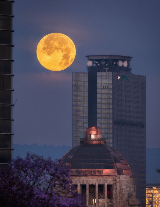 Lune ciel bâtiment atmosphère