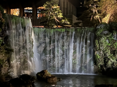 Waterfall hotel water light Photo