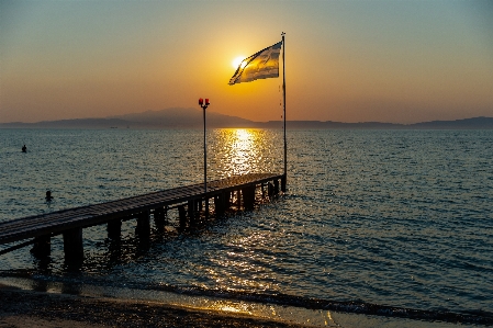 Evening sunset beach island Photo