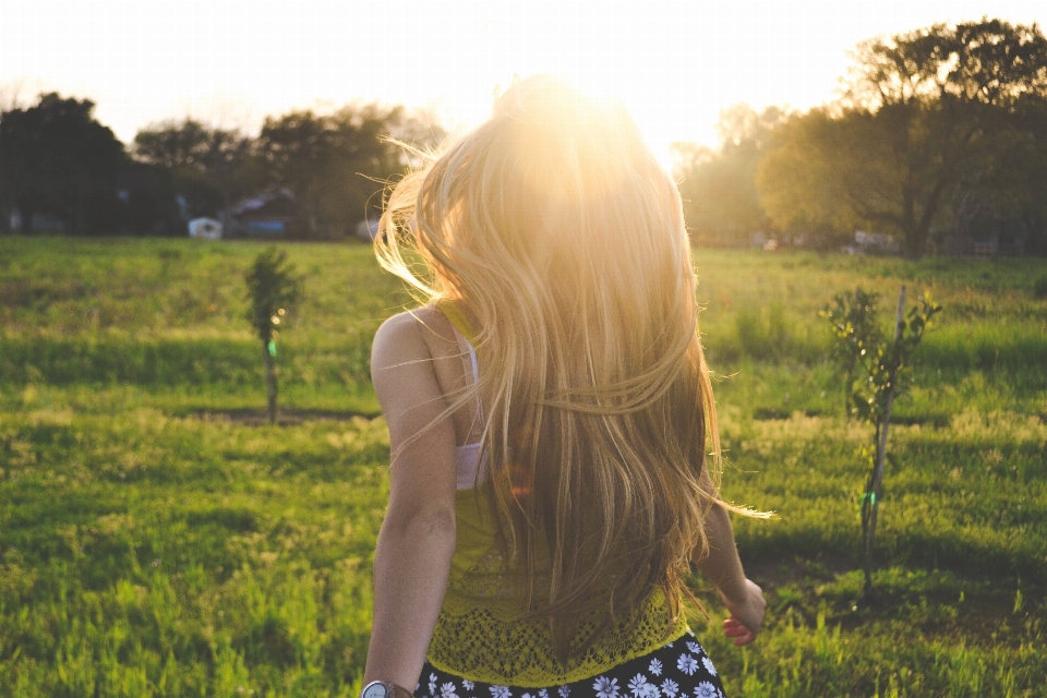 Grass girl field photography