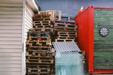 Wood wall shed facade Photo