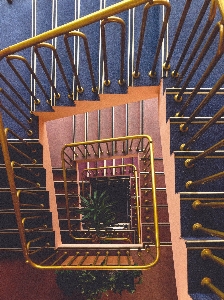 Wood stair chair perspective Photo