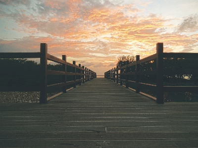 Coast horizon dock cloud Photo