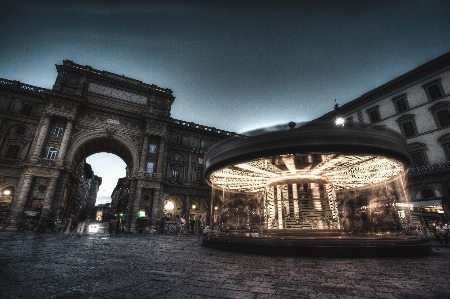 Architecture bridge night city Photo