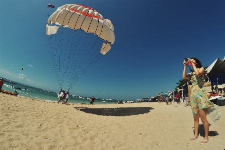 Beach extreme sport toy parachute Photo