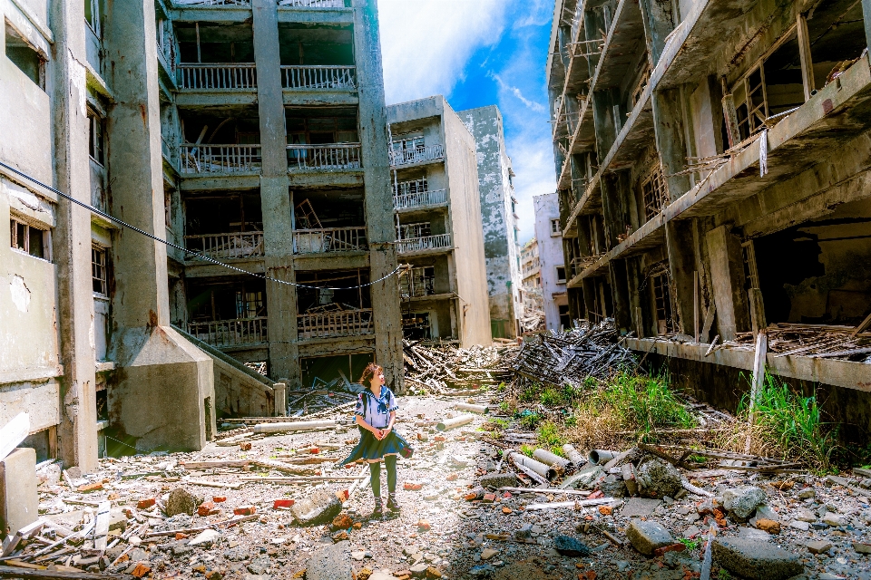 Personnes abandonné ruine japon