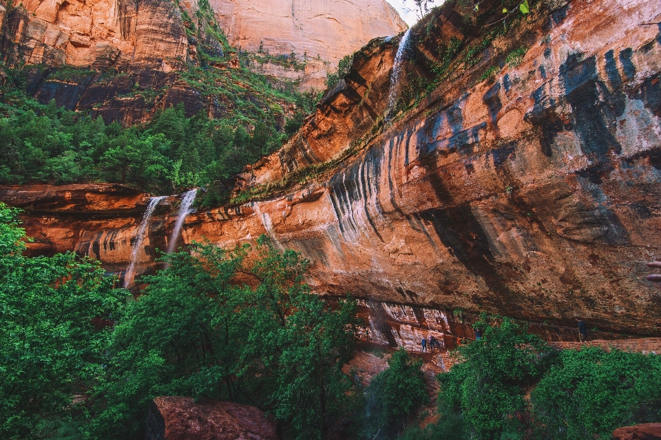 Landscape nature rock waterfall