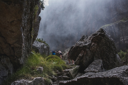 Rock waterfall mountain adventure Photo