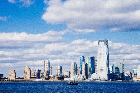 海 地平線 クラウド 建築 写真