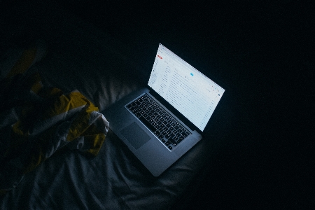 Laptop computer light keyboard Photo