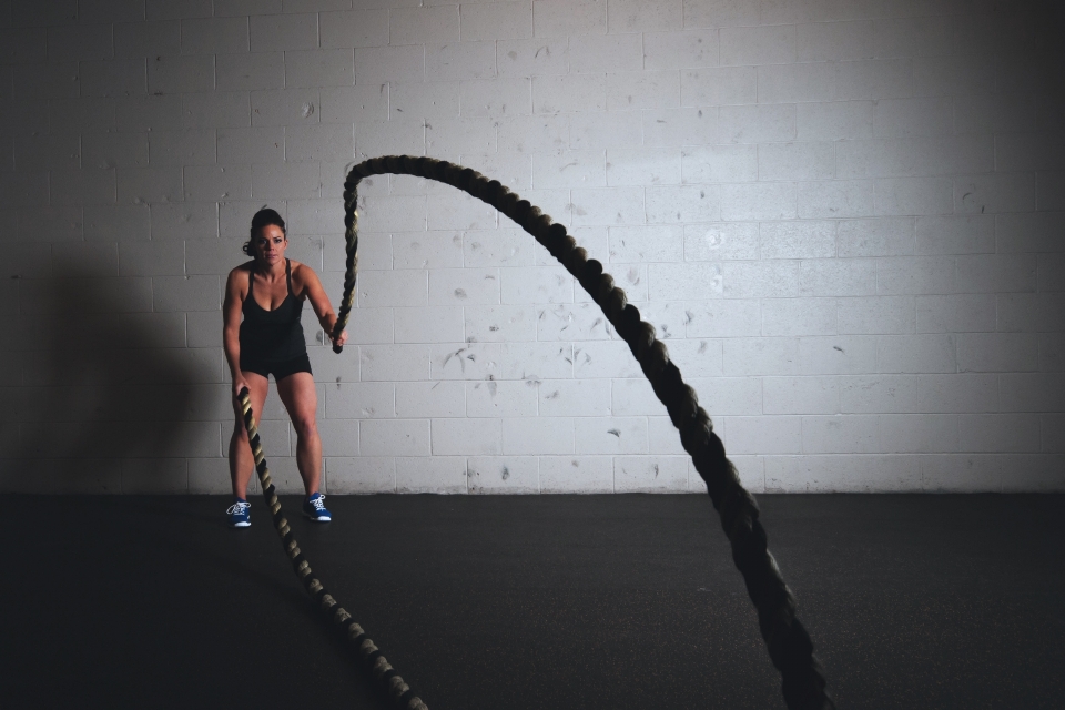 Rope woman black fitness