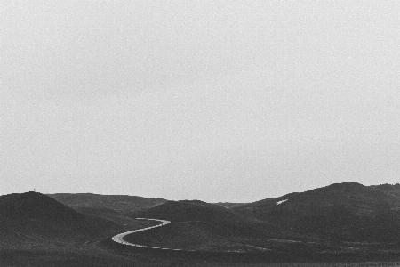 Horizon mountain black and white road Photo