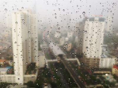 Water snow rain window Photo