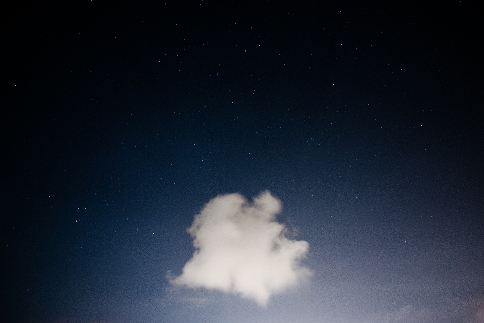 Nuvem céu noite estrela