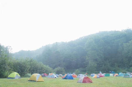 Meadow recreation camping tent Photo