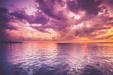 Sea ocean horizon cloud Photo