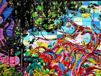 Pattern graffiti painting art Photo