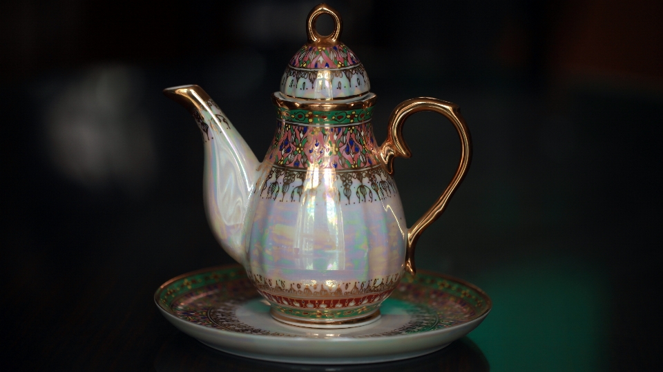 Verre théière boire tasse