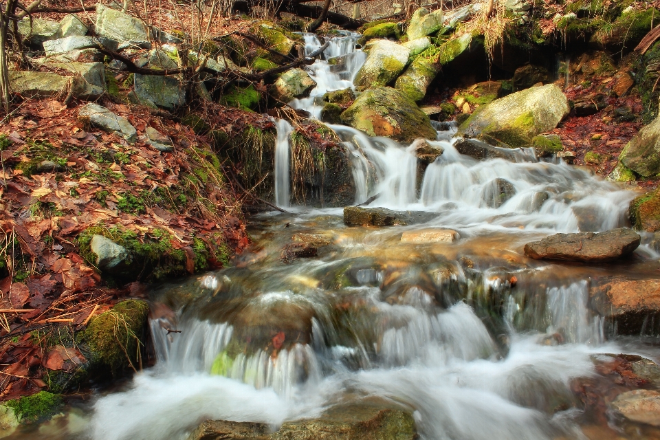 Eau cascade ruisseau
 hiver