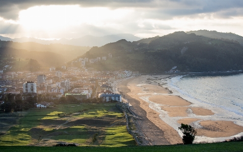 Photo Plage paysage océan montagne