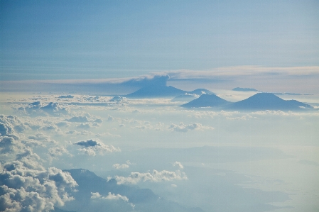 Sea horizon mountain cloud Photo