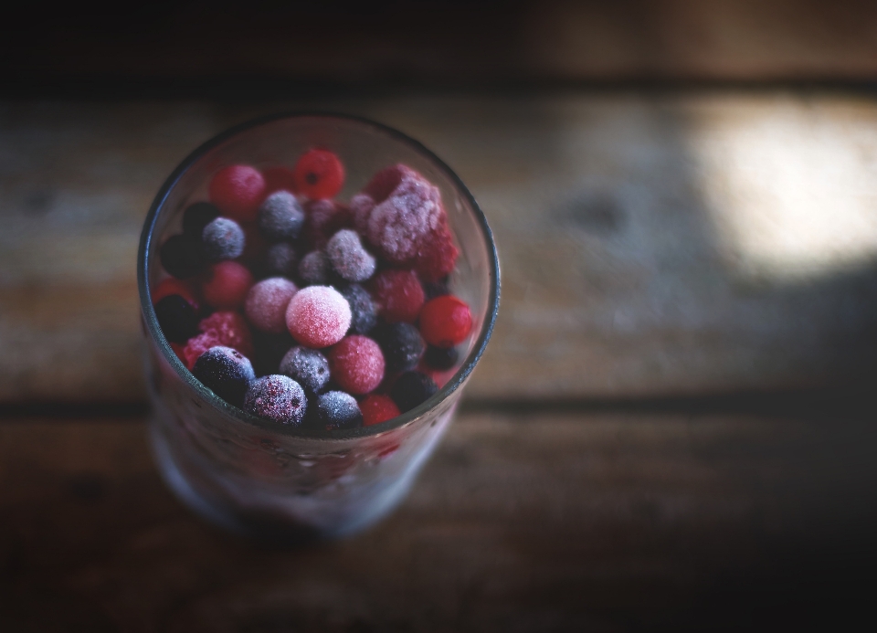 Planta fruta baya vaso