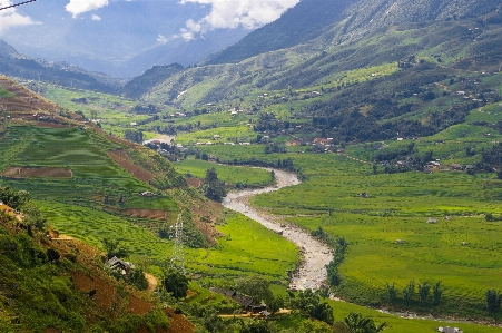 Landscape mountain meadow hill Photo