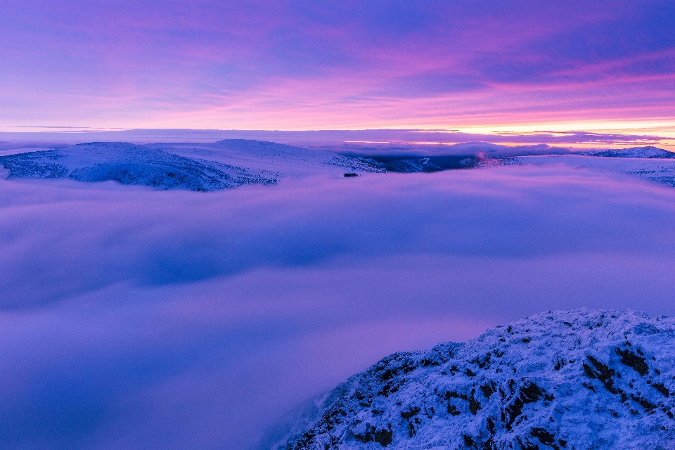 Horizonte montanha neve inverno