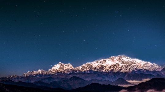 Mountain snow sky night Photo