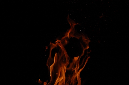 Foto Fuego oscuridad
 hoguera fuente