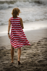 Beach sea sand person Photo