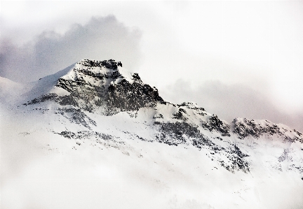 Rock mountain snow winter Photo