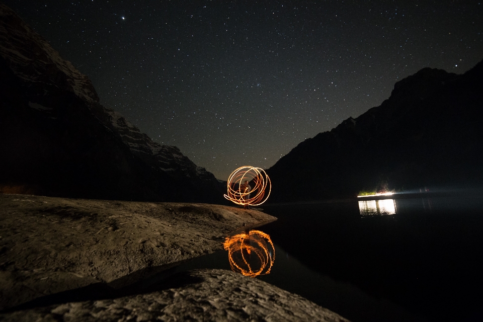 Creativo luz noche fotografía