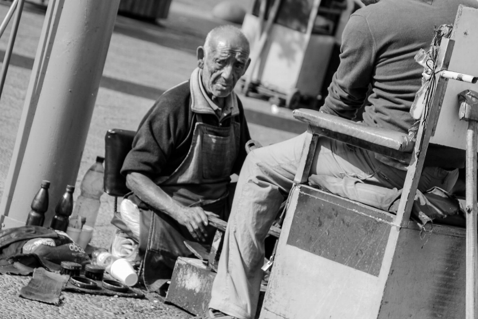 Lavoro bianco e nero
 persone strada