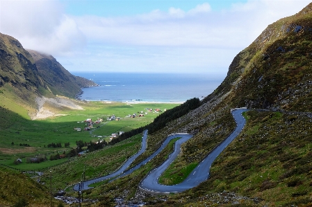 Landscape sea coast mountain Photo