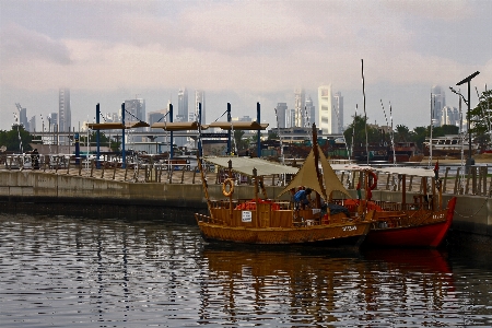 Sea water winter boat Photo