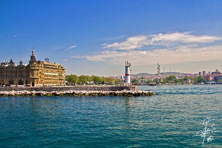 Sea coast horizon dock Photo